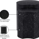 Dimple Terrazzo Pattern Iron Nesting 2pc. Modular End / Side Table