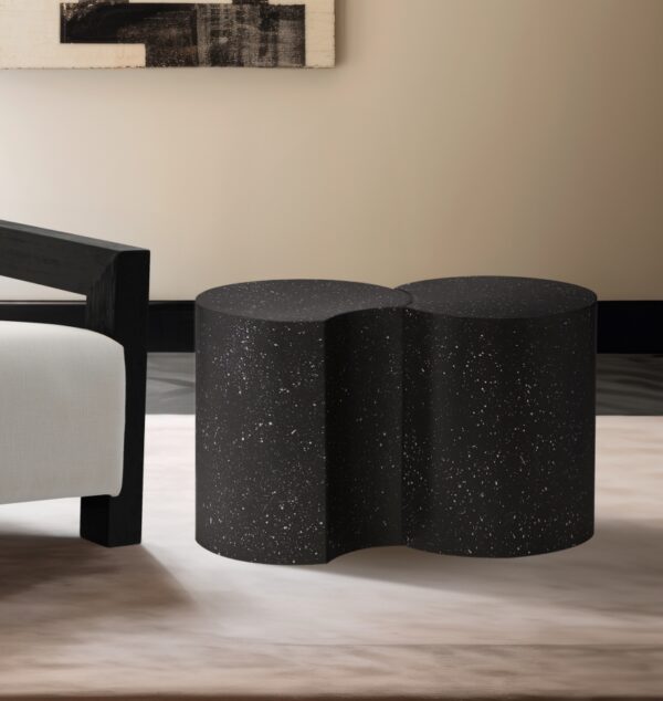 Dimple Terrazzo Pattern Iron Nesting 2pc. Modular End / Side Table