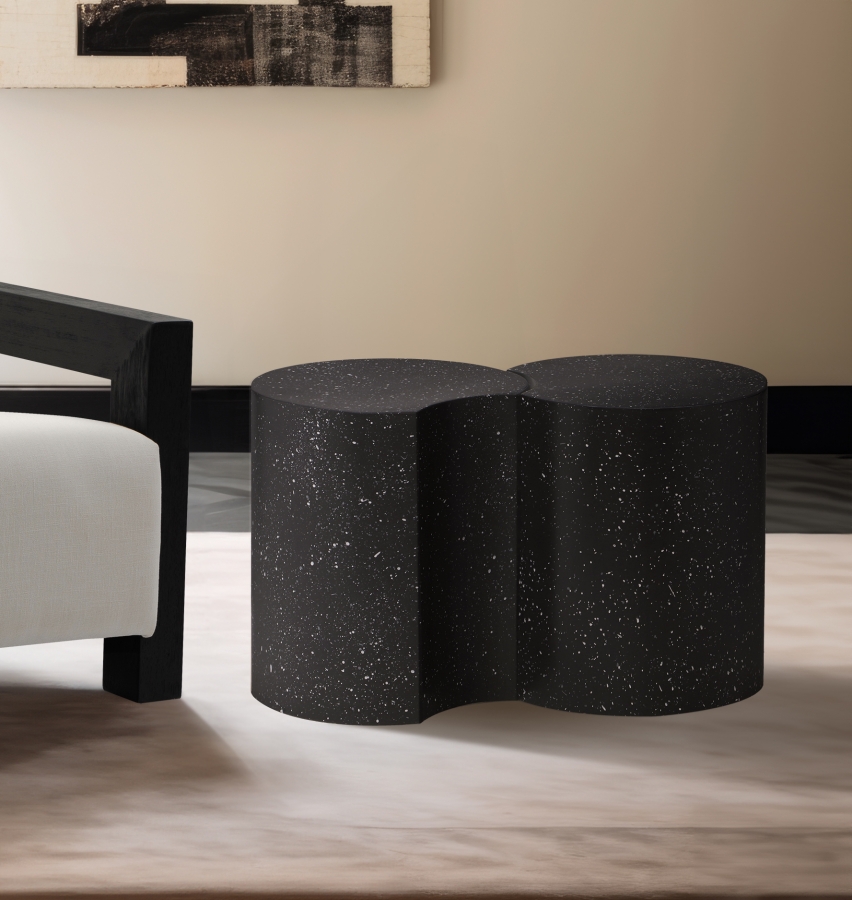 Dimple Terrazzo Pattern Iron Nesting 2pc. Modular End / Side Table