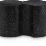 Dimple Terrazzo Pattern Iron Nesting 2pc. Modular End / Side Table