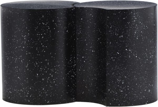 Dimple Terrazzo Pattern Iron Nesting 2pc. Modular End / Side Table