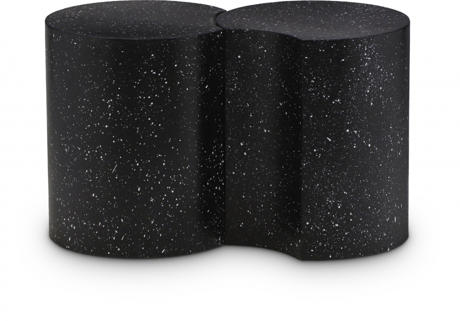 Dimple Terrazzo Pattern Iron Nesting 2pc. Modular End / Side Table