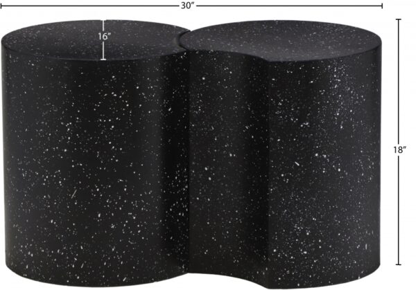 Dimple Terrazzo Pattern Iron Nesting 2pc. Modular End / Side Table