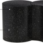 Dimple Terrazzo Pattern Iron Nesting 2pc. Modular End / Side Table