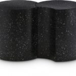 Dimple Terrazzo Pattern Iron Nesting 2pc. Modular End / Side Table