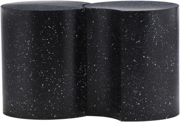 Dimple Terrazzo Pattern Iron Nesting 2pc. Modular End / Side Table