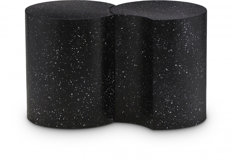 Dimple Terrazzo Pattern Iron Nesting 2pc. Modular End / Side Table