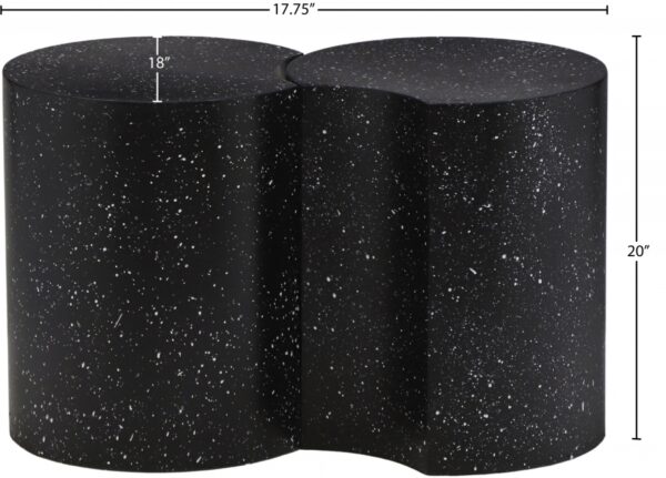 Dimple Terrazzo Pattern Iron Nesting 2pc. Modular End / Side Table