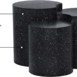 Dimple Terrazzo Pattern Iron Nesting 3pc. Modular End / Side Table
