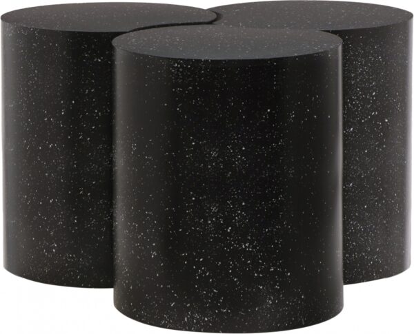 Dimple Terrazzo Pattern Iron Nesting 3pc. Modular Coffee Table