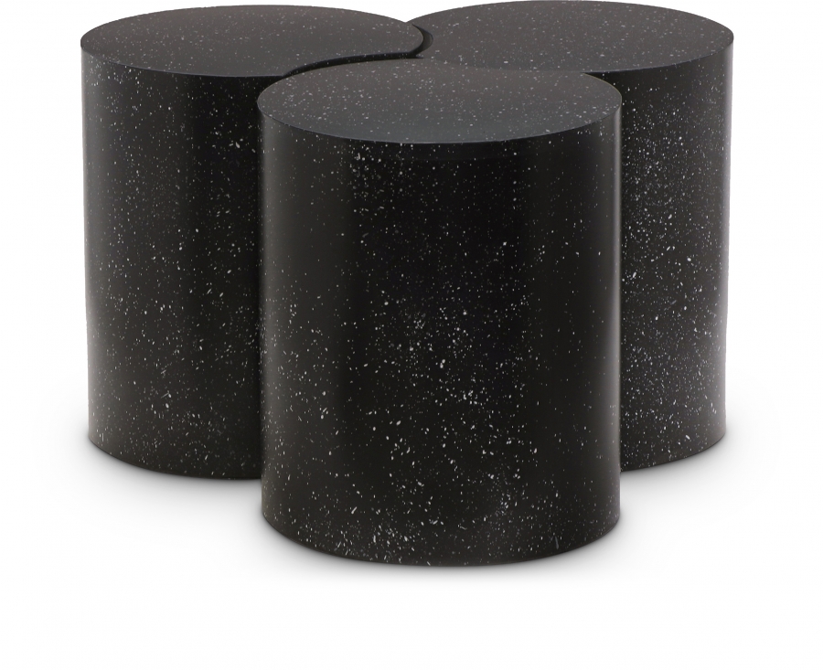 Dimple Terrazzo Pattern Iron Nesting 3pc. Modular Coffee Table