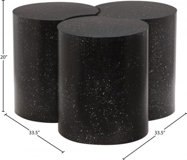 Dimple Terrazzo Pattern Iron Nesting 3pc. Modular Coffee Table