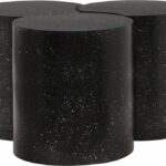 Dimple Terrazzo Pattern Iron Nesting 3pc. Modular Coffee Table