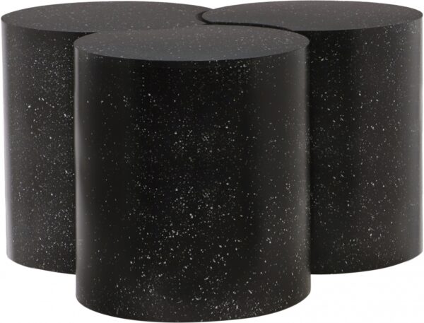 Dimple Terrazzo Pattern Iron Nesting 3pc. Modular Coffee Table