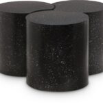 Dimple Terrazzo Pattern Iron Nesting 3pc. Modular Coffee Table