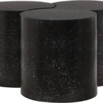 Dimple Terrazzo Pattern Iron Nesting 3pc. Modular Coffee Table
