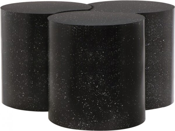 Dimple Terrazzo Pattern Iron Nesting 3pc. Modular Coffee Table