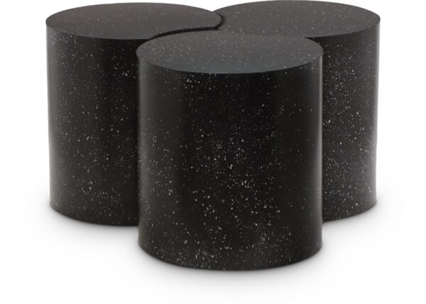 Dimple Terrazzo Pattern Iron Nesting 3pc. Modular Coffee Table