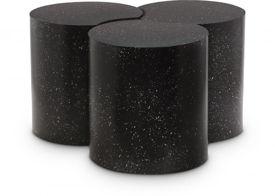 Dimple Terrazzo Pattern Iron Nesting 3pc. Modular Coffee Table