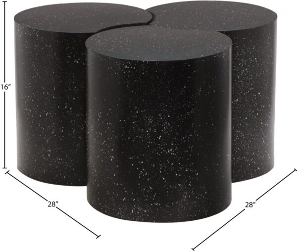 Dimple Terrazzo Pattern Iron Nesting 3pc. Modular Coffee Table