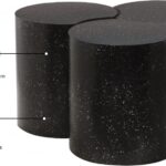 Dimple Terrazzo Pattern Iron Nesting 3pc. Modular Coffee Table