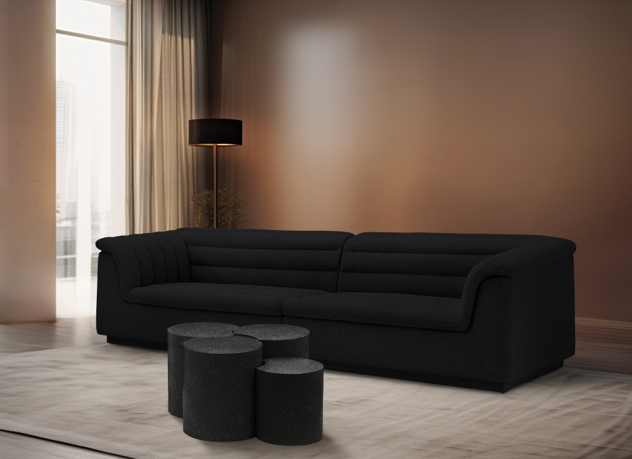 Dimple Terrazzo Pattern Iron Nesting 4pc. Modular Coffee Table
