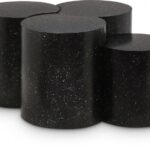 Dimple Terrazzo Pattern Iron Nesting 4pc. Modular Coffee Table