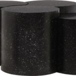 Dimple Terrazzo Pattern Iron Nesting 4pc. Modular Coffee Table