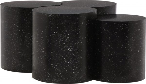 Dimple Terrazzo Pattern Iron Nesting 4pc. Modular Coffee Table