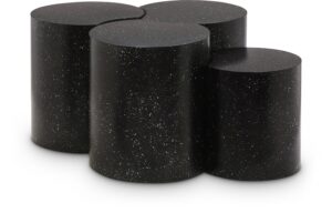 Dimple Terrazzo Pattern Iron Nesting 4pc. Modular Coffee Table