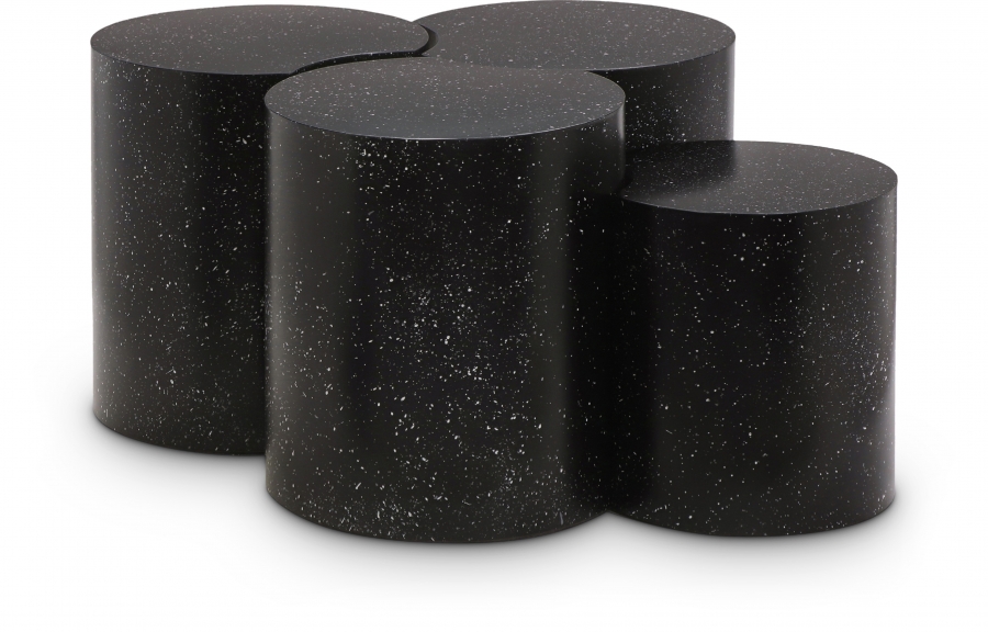 Dimple Terrazzo Pattern Iron Nesting 4pc. Modular Coffee Table
