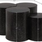 Dimple Terrazzo Pattern Iron Nesting 4pc. Modular Coffee Table