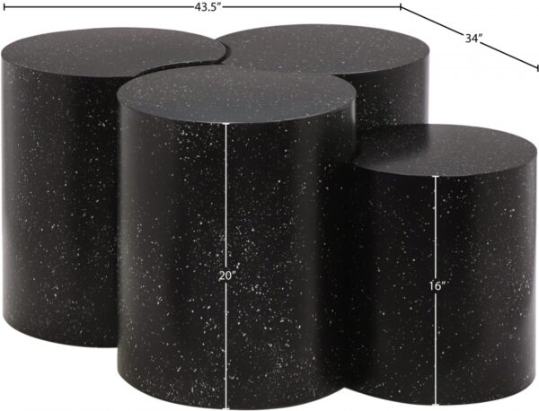 Dimple Terrazzo Pattern Iron Nesting 4pc. Modular Coffee Table