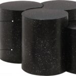 Dimple Terrazzo Pattern Iron Nesting 4pc. Modular Coffee Table