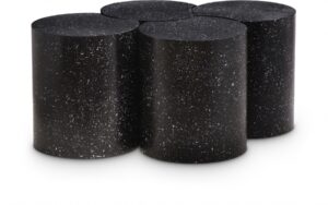 Dimple Terrazzo Pattern Iron Nesting 4pc. Modular Coffee Table