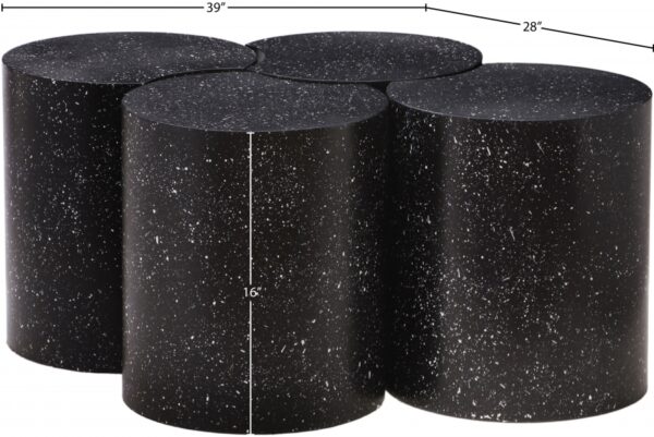 Dimple Terrazzo Pattern Iron Nesting 4pc. Modular Coffee Table