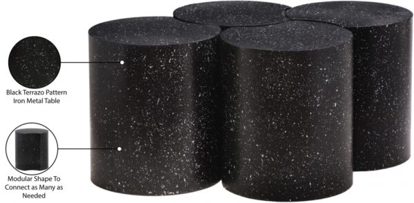 Dimple Terrazzo Pattern Iron Nesting 4pc. Modular Coffee Table