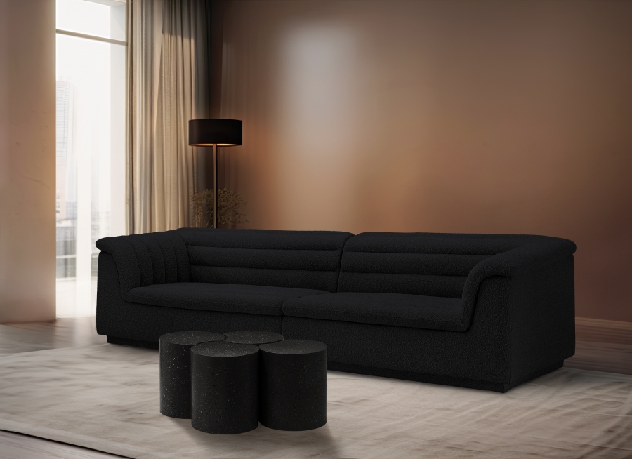 Dimple Terrazzo Pattern Iron Nesting 4pc. Modular Coffee Table