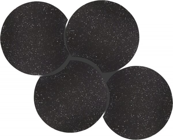 Dimple Terrazzo Pattern Iron Nesting 4pc. Modular Coffee Table
