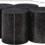 Dimple Terrazzo Pattern Iron Nesting 4pc. Modular Coffee Table