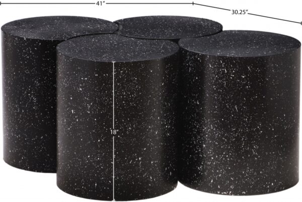 Dimple Terrazzo Pattern Iron Nesting 4pc. Modular Coffee Table