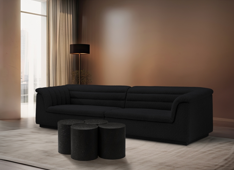 Dimple Terrazzo Pattern Iron Nesting 4pc. Modular Coffee Table