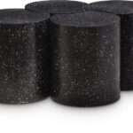 Dimple Terrazzo Pattern Iron Nesting 4pc. Modular Coffee Table