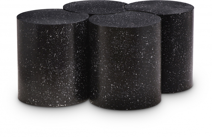 Dimple Terrazzo Pattern Iron Nesting 4pc. Modular Coffee Table