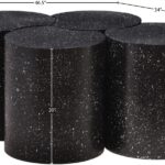 Dimple Terrazzo Pattern Iron Nesting 4pc. Modular Coffee Table