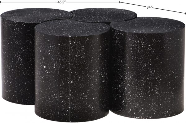 Dimple Terrazzo Pattern Iron Nesting 4pc. Modular Coffee Table