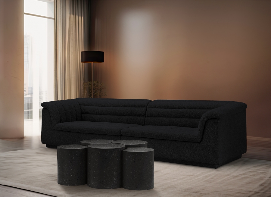 Dimple Terrazzo Pattern Iron Nesting 5pc. Modular Coffee Table