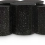 Dimple Terrazzo Pattern Iron Nesting 5pc. Modular Coffee Table