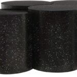 Dimple Terrazzo Pattern Iron Nesting 5pc. Modular Coffee Table