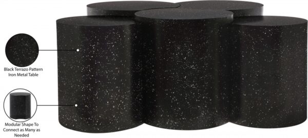 Dimple Terrazzo Pattern Iron Nesting 5pc. Modular Coffee Table